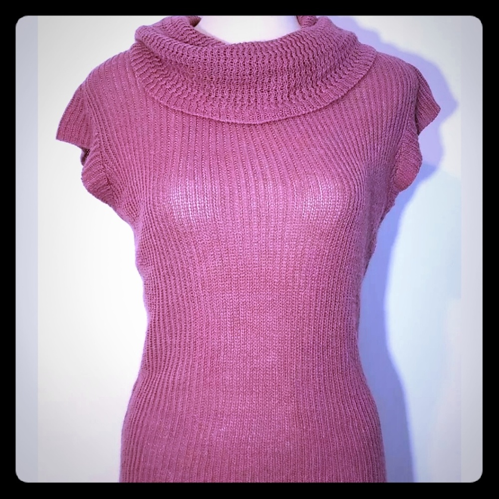 Charlotte Russe women's pink knitted blouse shirt